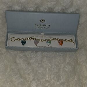 NIB EYECANDY Multicolor Heart Bracelet